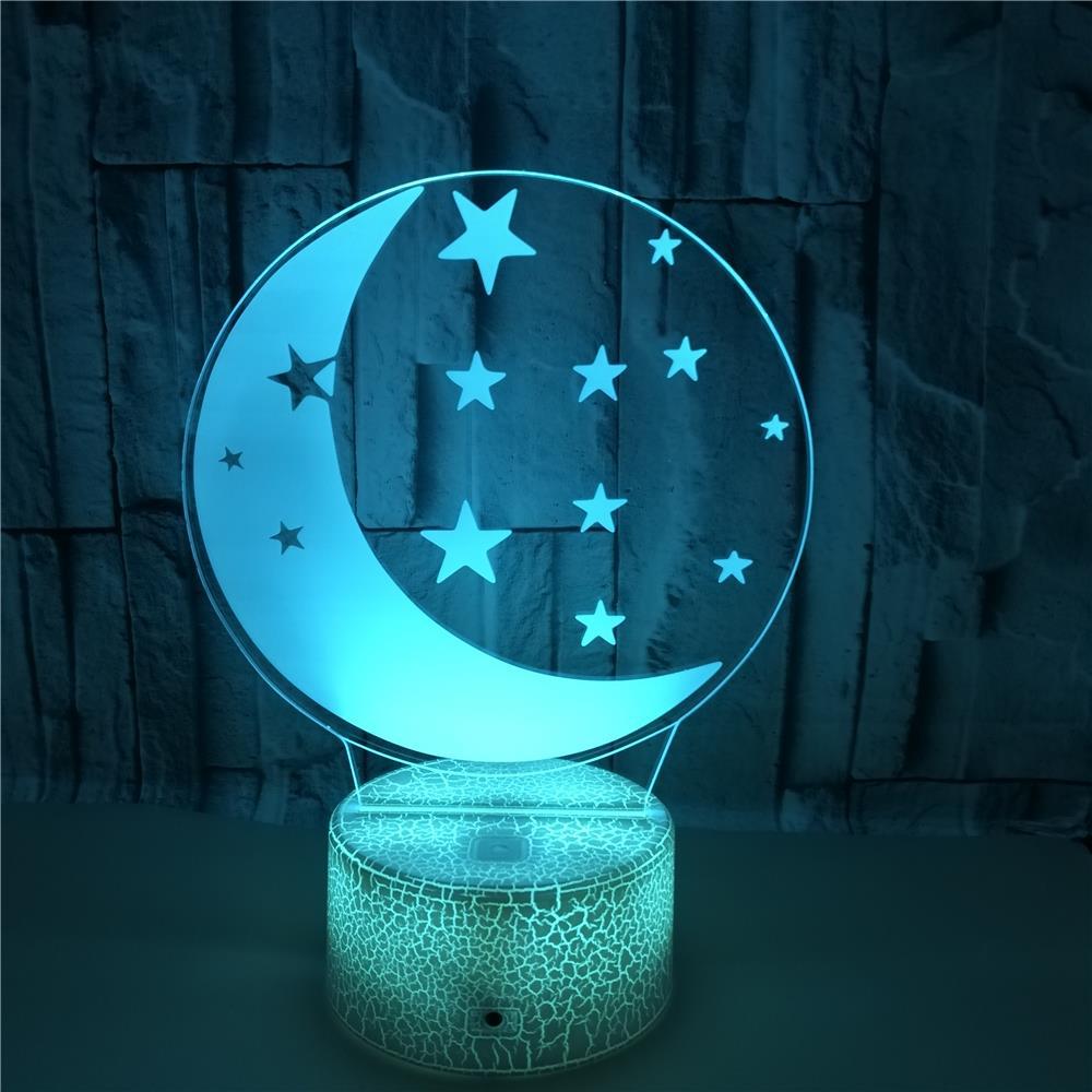 Moon 3D Table Lamp Bedside Led Vision Valentine's Day