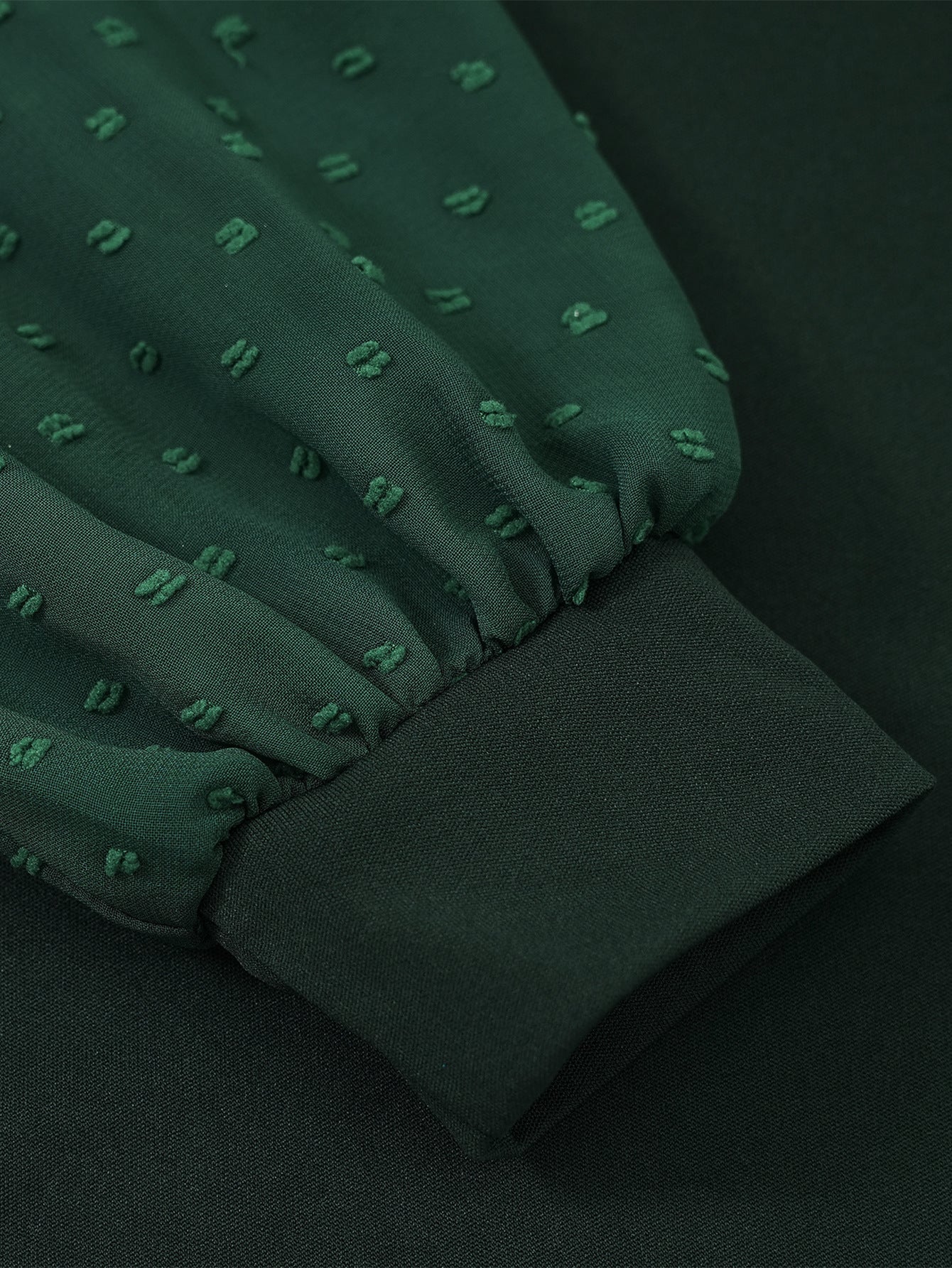 Trend V-neck Solid Color Jacquard Dress