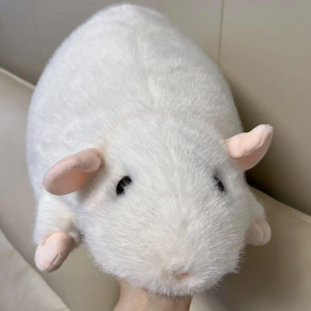 Large Mouse Plush Doll Blue Gray Flower Branch Mouse Doll