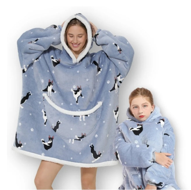 Lazy Sleeping Blanket Love Children's Cold-proof Warm Clothes Hooded