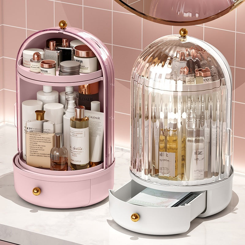 Large Rotating Cosmetic Brush Storage Box Dresser null