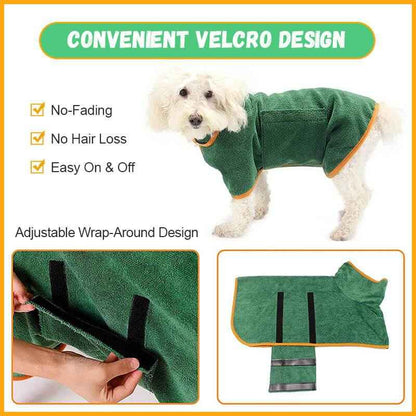 Absorbent Pet Bathrobe - Microfiber - Amanluxe