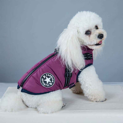 Waterproof Dog Coat with Harness - Winter - Amanluxe