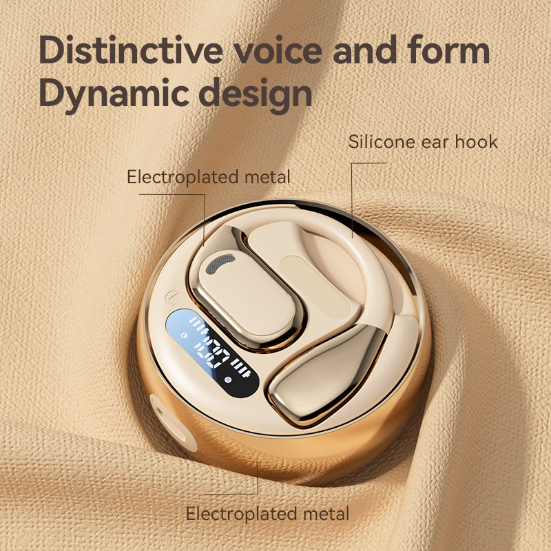 Fall Open - Ear Weireless Earphone, Lightweight Earphone With Charging Case, Noice Cancelling Bluetooth - CompatibleStereo Earbuds For Sports, Gaming, Calling, Busines