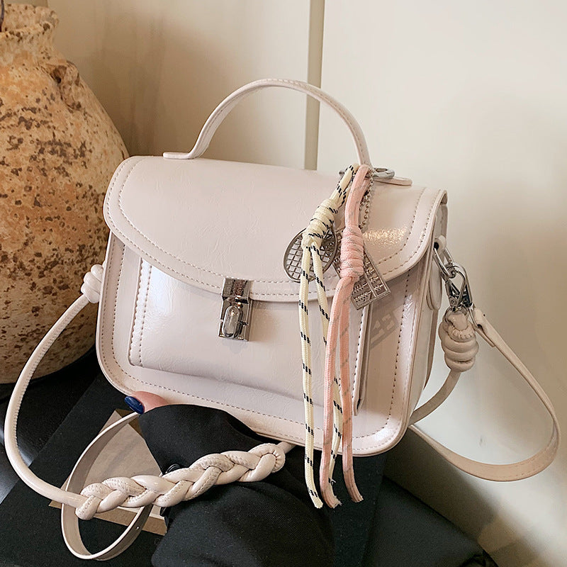 Casual Small Square Shoulder Bag Retro Portable Messenger Handbags For Women