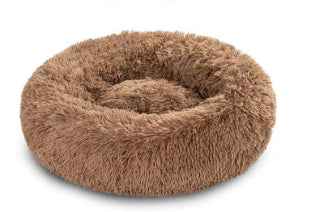 Round Cat Mattress - Long Fur Winter Pad - Amanluxe