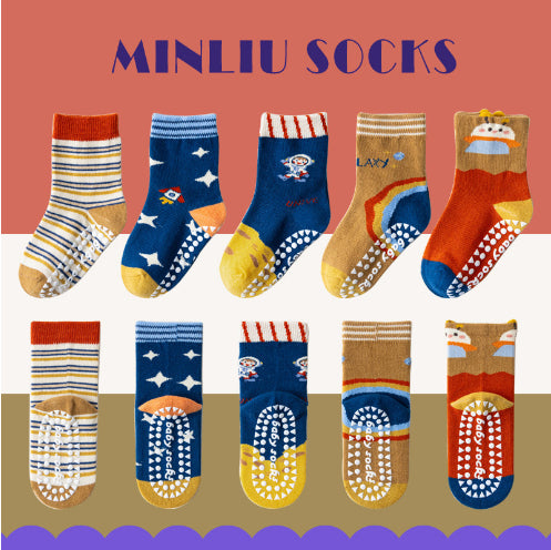 Children's Socks Spring And Autumn Baby Socks Cartoon Middle Tube