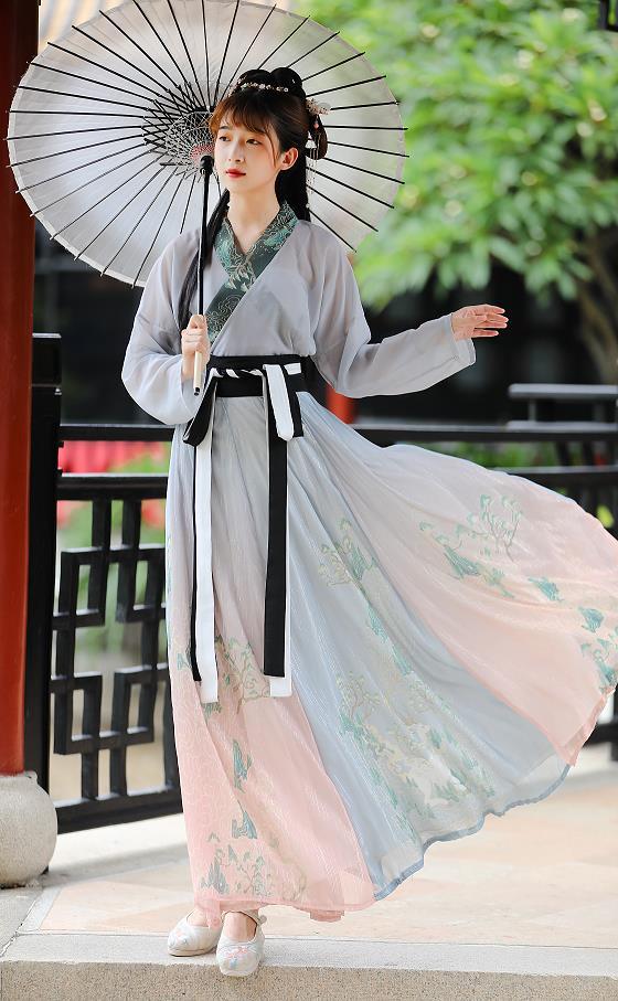 Men And Women Couples Wei And Jin Style Cross-collar Waist-length Skirts