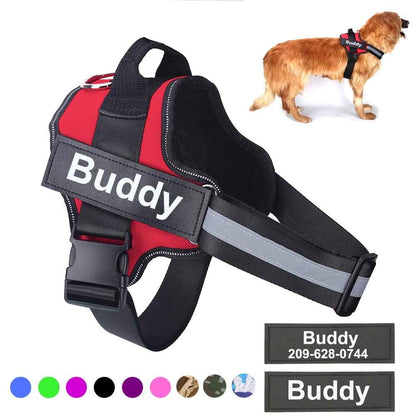 Personalized Dog Harness - No Pull Reflective - Amanluxe