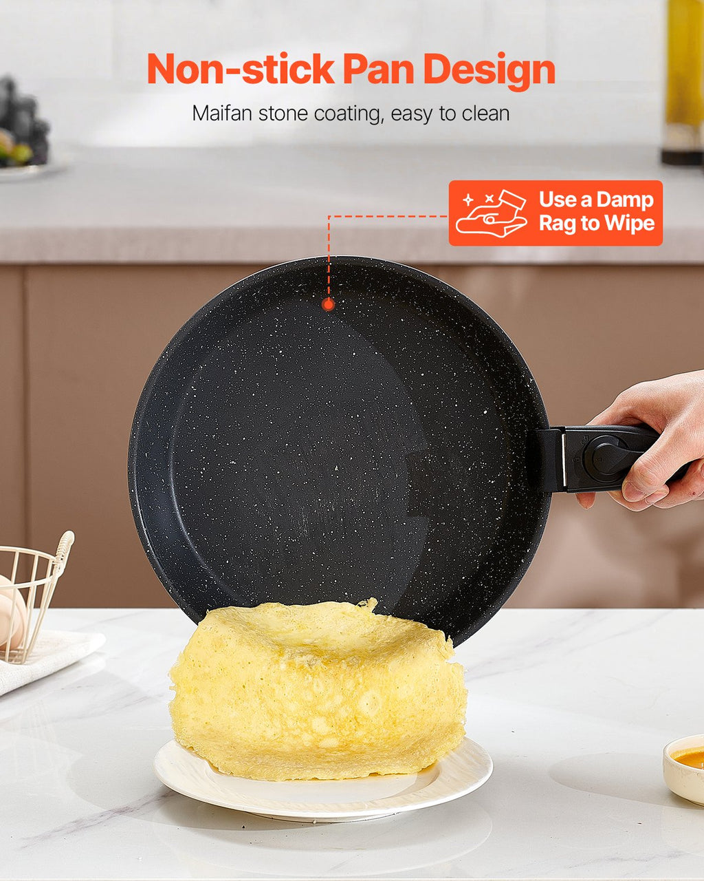 17 Piece Pots And Pans Set Granite Nonstick Kitchen Cookware Induction Black