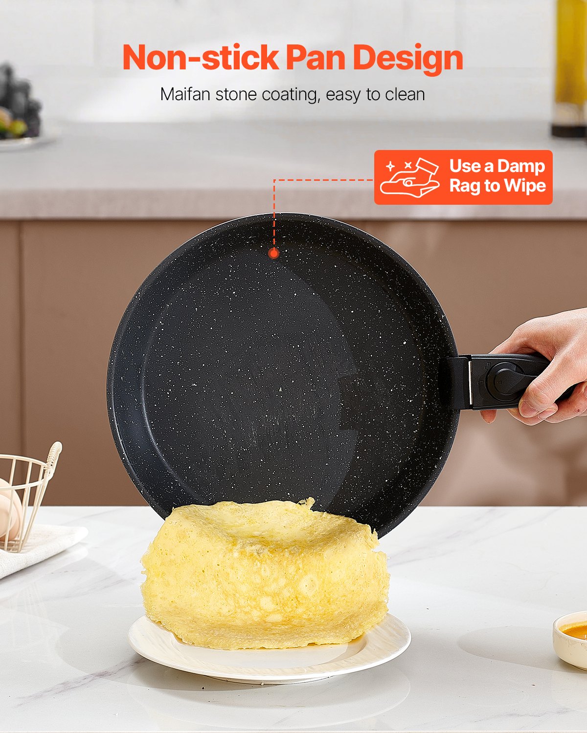 17 Piece Pots And Pans Set Granite Nonstick Kitchen Cookware Induction Black