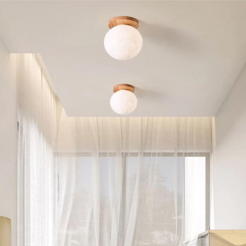 Japanese-style Simple Log Wind Moon Ceiling Lamp Aisle