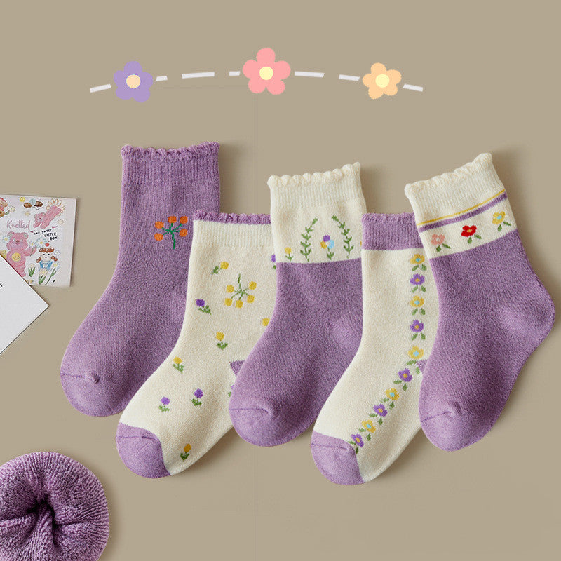 Fashion Thick Terry Socks Cartoon Casual Baby Socks