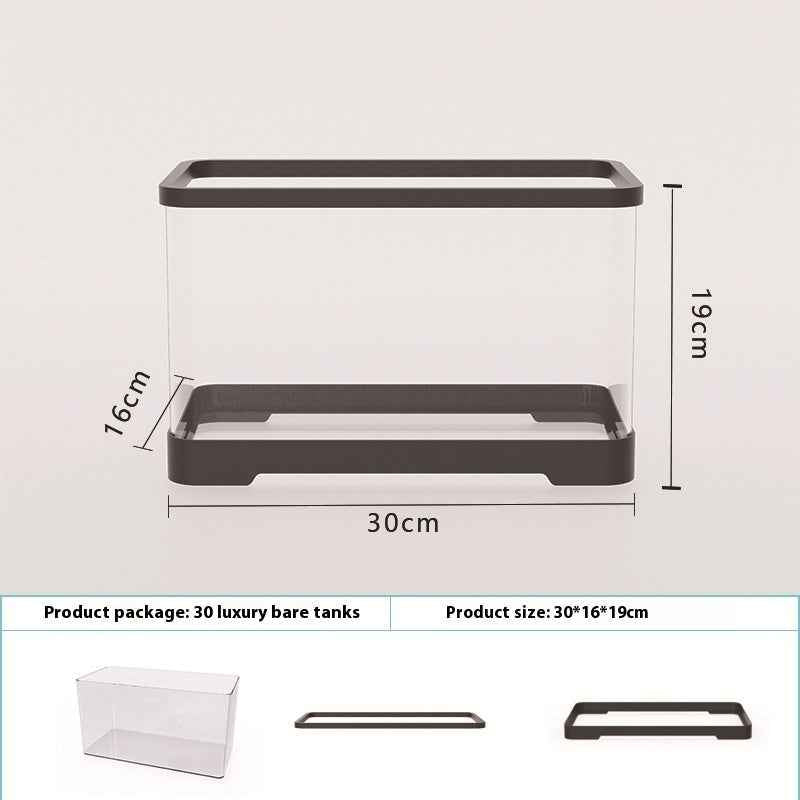 Acrylic Fish Tank - Transparent Lazy Aquarium - Amanluxe