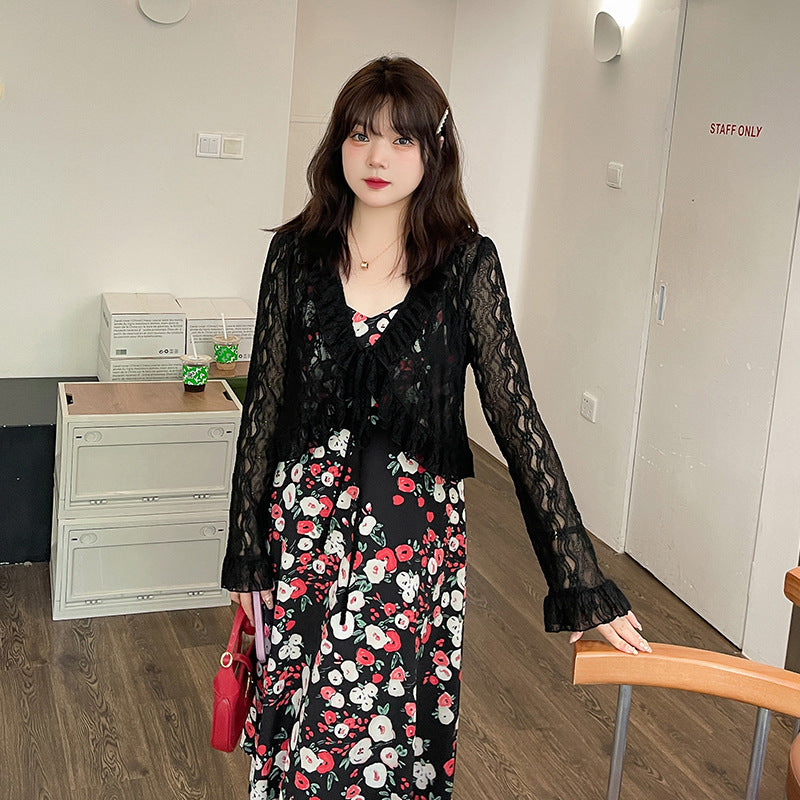 Women's Temperament Knee-length Floral Dresses