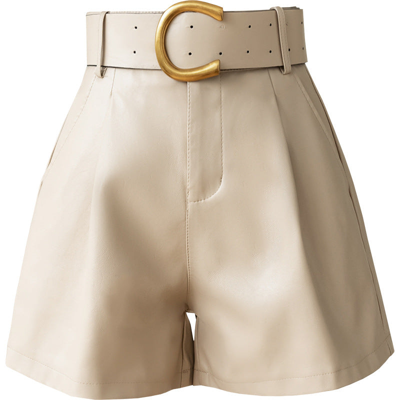 Women's High Waist Loose Slim A-line Wide Leg Shorts