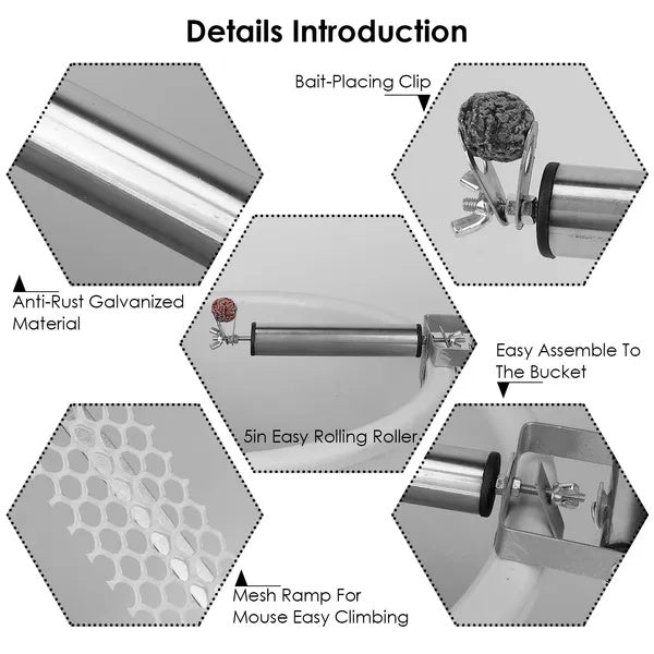 Reusable Mouse Catcher Roll Up Mouse Catcher Wooden Stick Rolling Mouse Catcher Mouse Catcher Mouse Controller