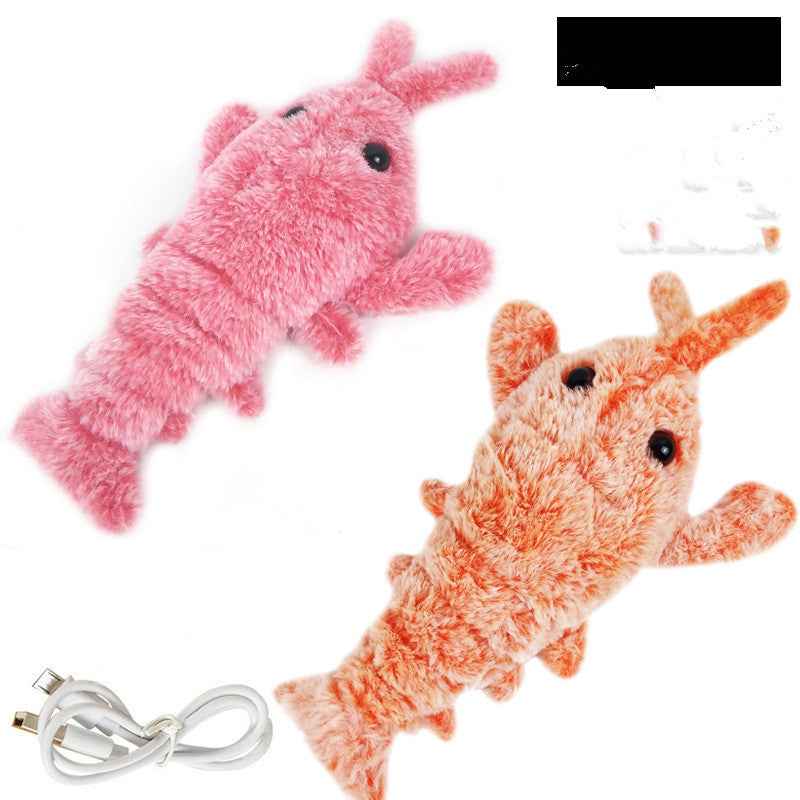 USB Rechargeable Jumping Shrimp Cat Toy - Amanluxe