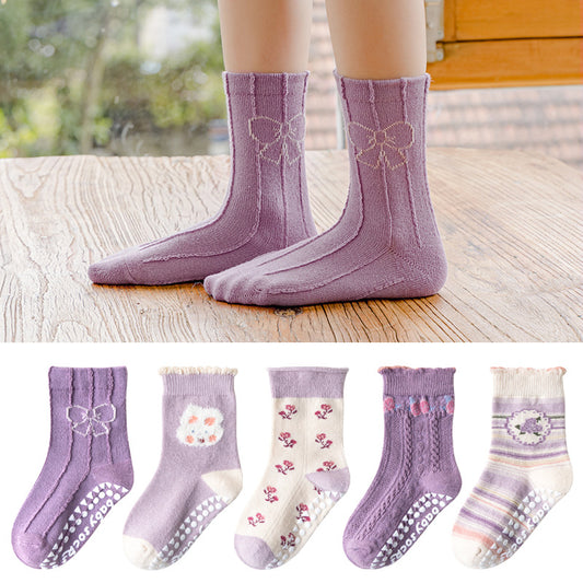 Children's Socks Spring And Autumn Baby Socks Cartoon Middle Tube