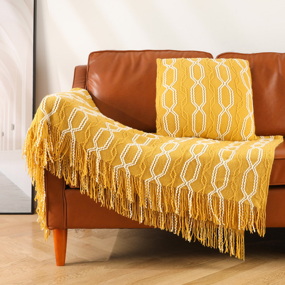 Bohemian Sofa Cover Cover Blanket Knitted Blanket Shawl Blanket