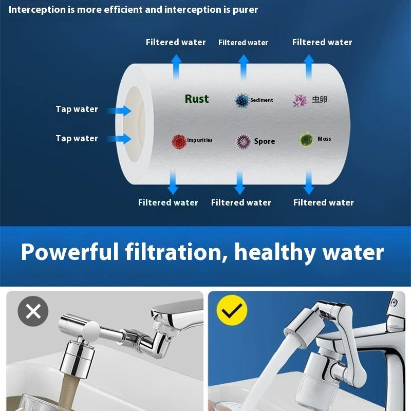 Copper Filter Robotic Arm Faucet Universal Extender