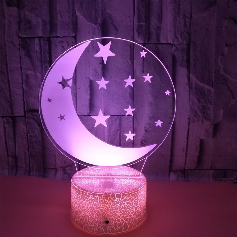 Moon 3D Table Lamp Bedside Led Vision Valentine's Day