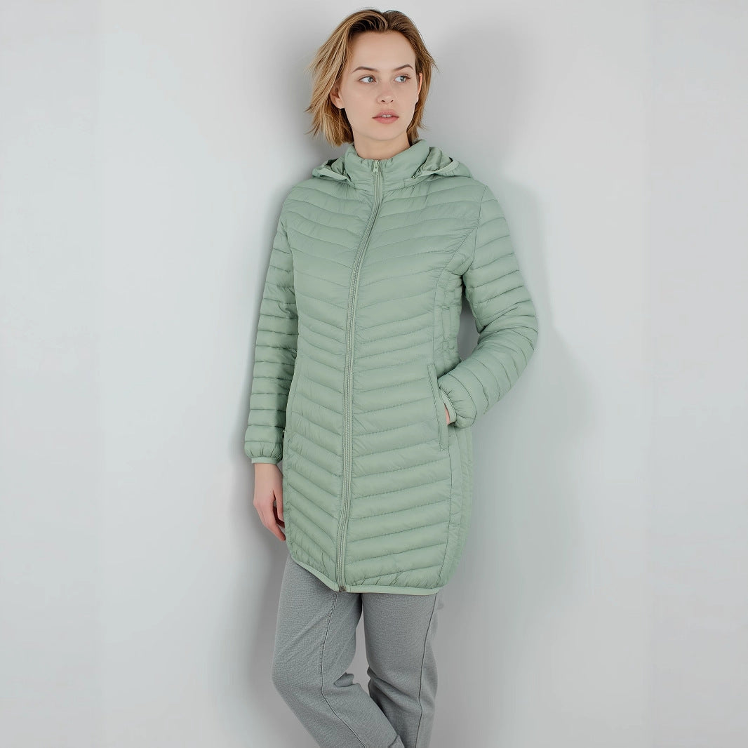 Women's Solid-Color Winter Cotton Padded Jacket