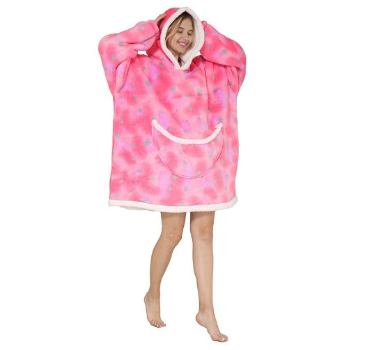 Lazy Sleeping Blanket Love Children's Cold-proof Warm Clothes Hooded