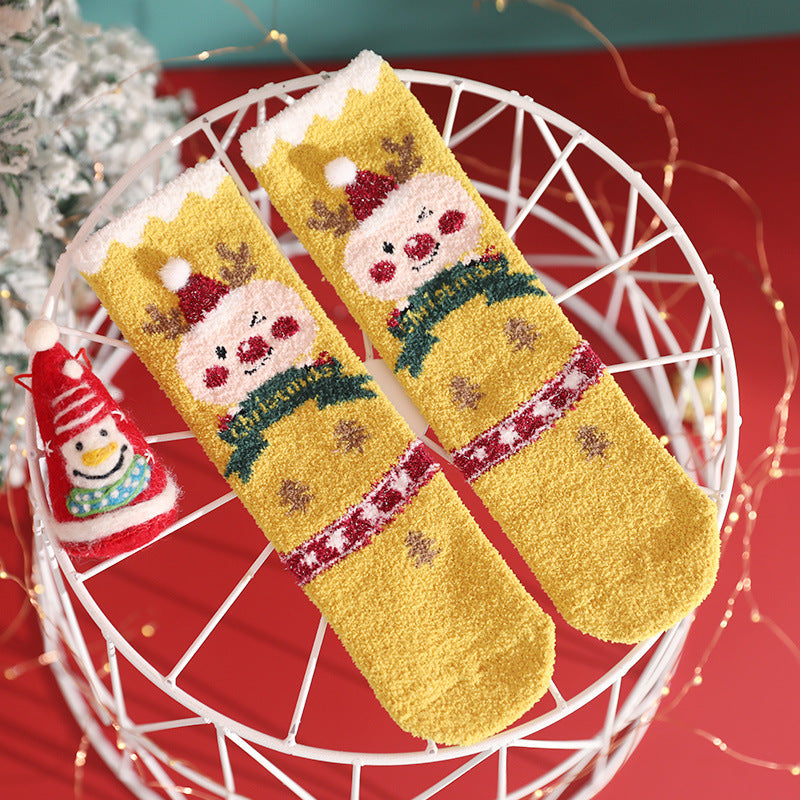 No Heel Parent-child Socks Warm Baby Socks