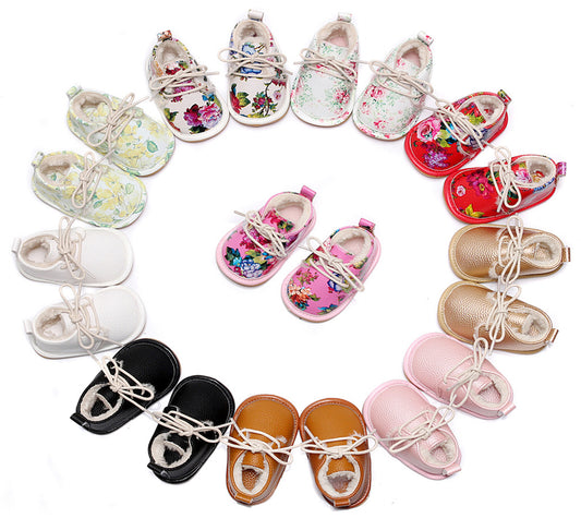 Non-slip Baby Toddler Shoes Baby Shoes Lace-up Indoor Shoes