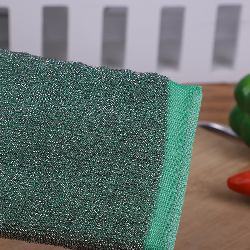 Household Steel Wire Cloth Sponge Wipe Brush Pots And Pans Wash Dishes null