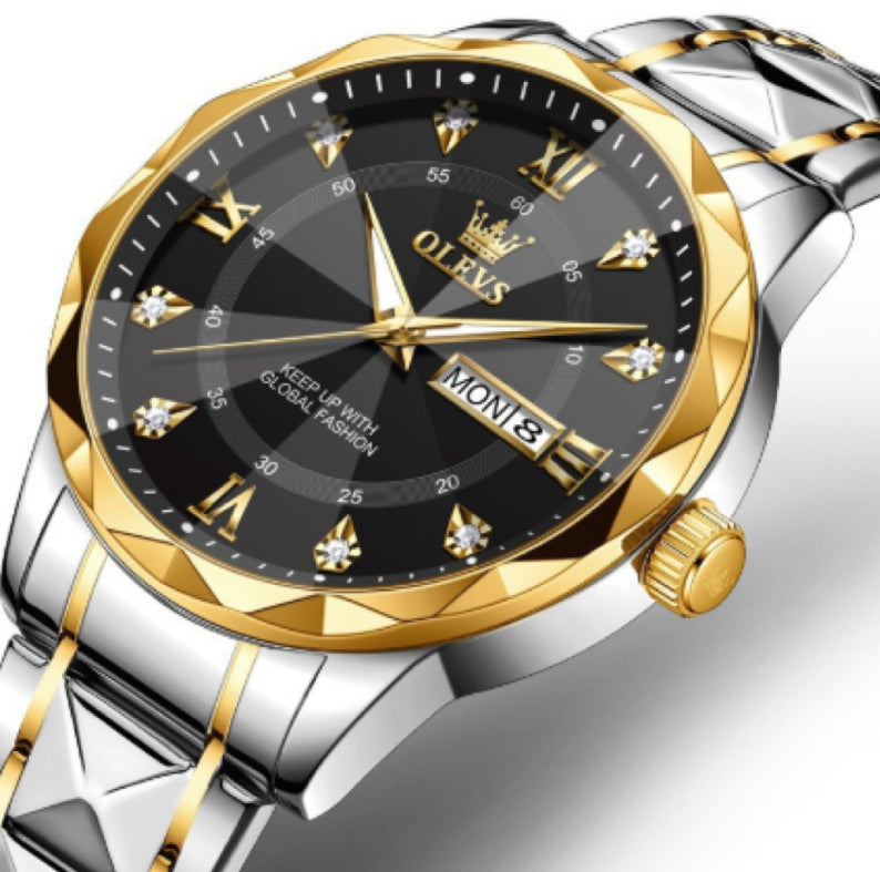 OLEVS Brand 2025 New Men's Luminous Waterproof Business Quartz Watch