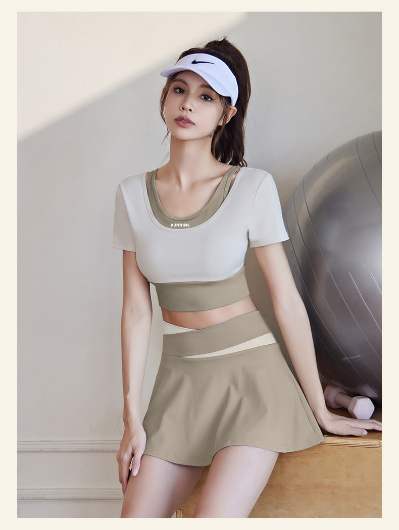 Quick-drying Anti-exposure Running Fitness Fake Skirts