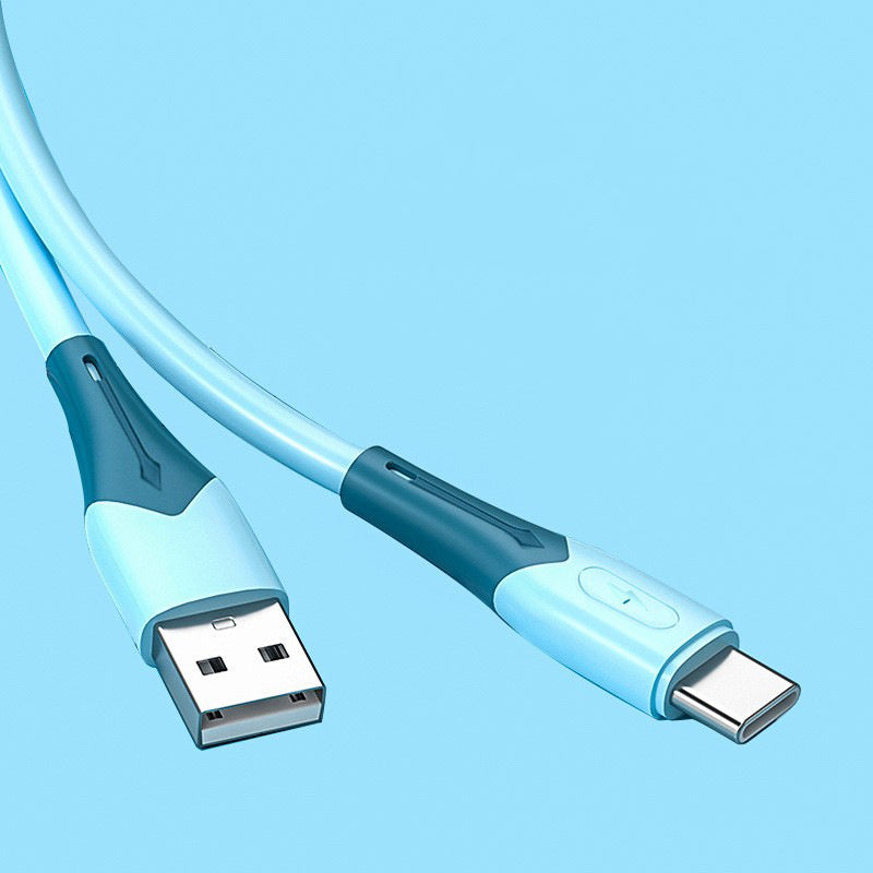Jane Type-C Liquid Silicone Data Cable Suitable For Mobile Phone Over Fast Charge Line Huawei Xiaomi Glory Charging Cable