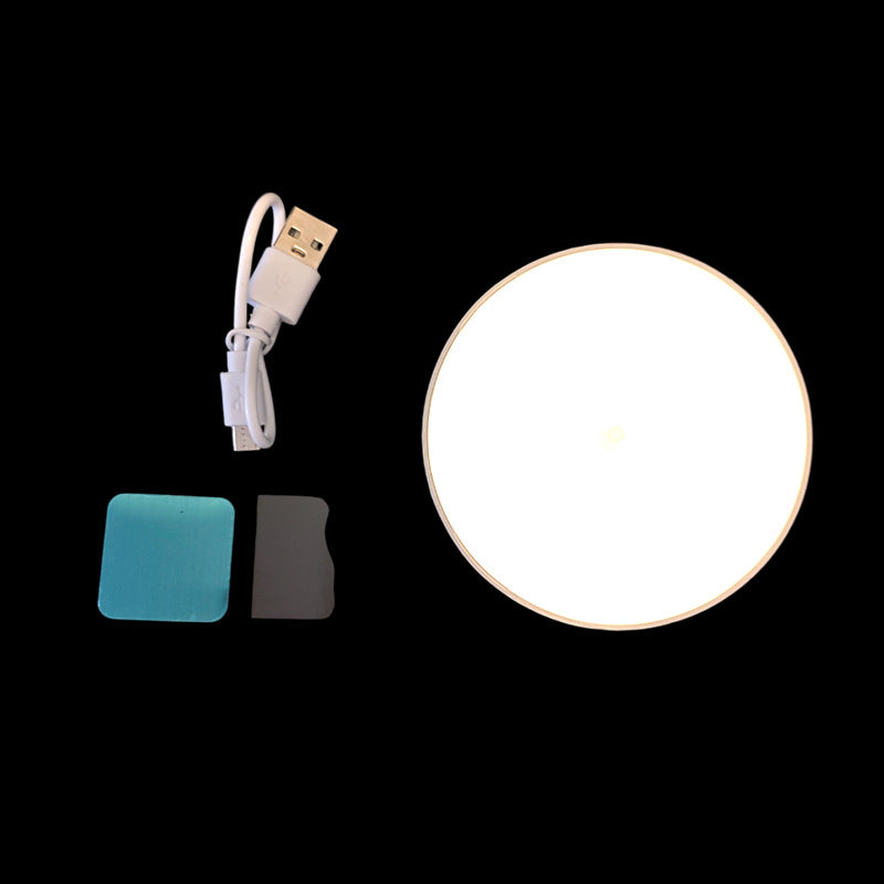 Household Round Small Night Lamp Side Push Key