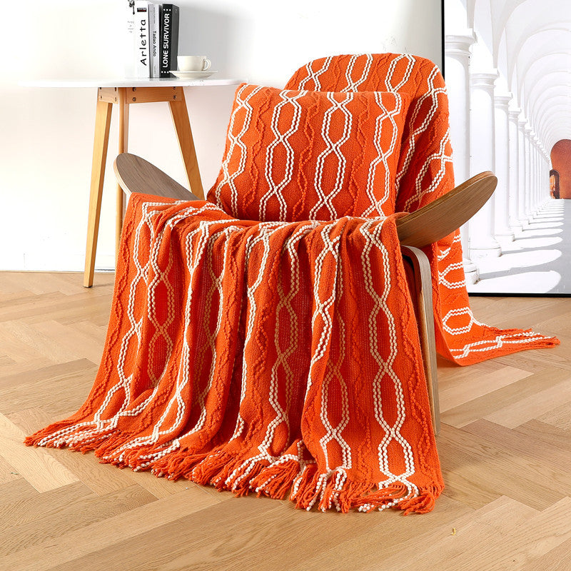Bohemian Sofa Cover Cover Blanket Knitted Blanket Shawl Blanket
