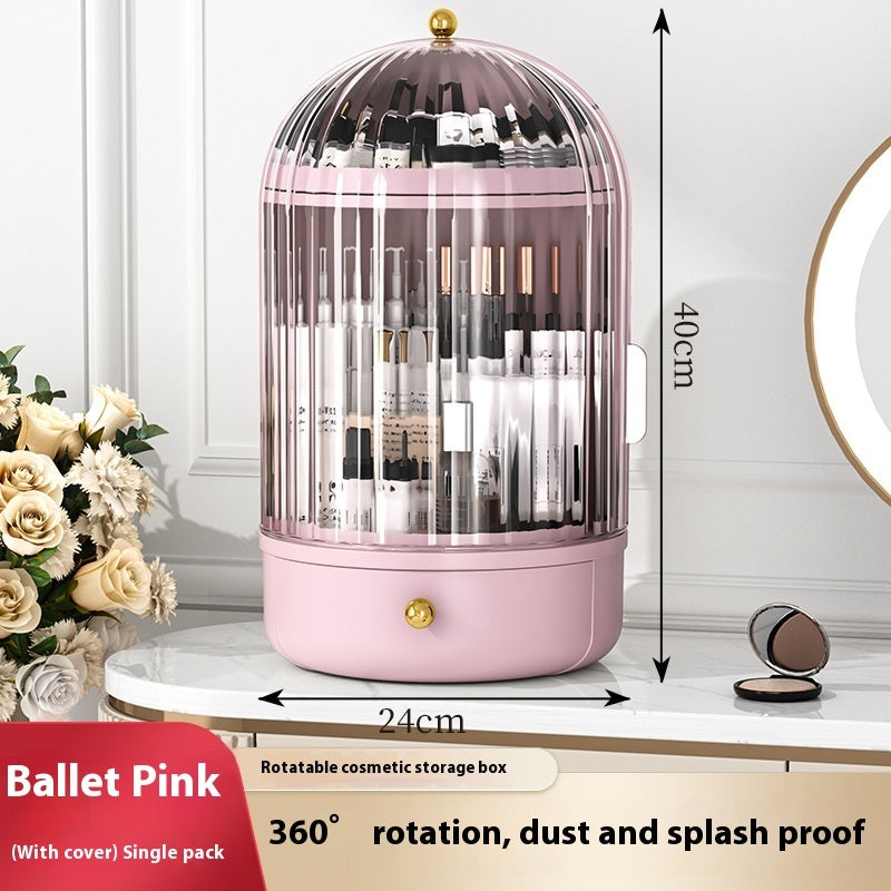 Large Rotating Cosmetic Brush Storage Box Dresser null