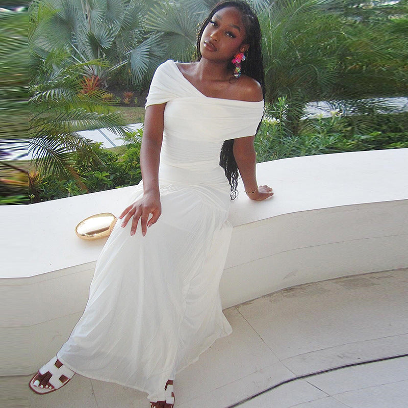 Women's Clothing Skirts Suit Sleeveless Off-shoulder