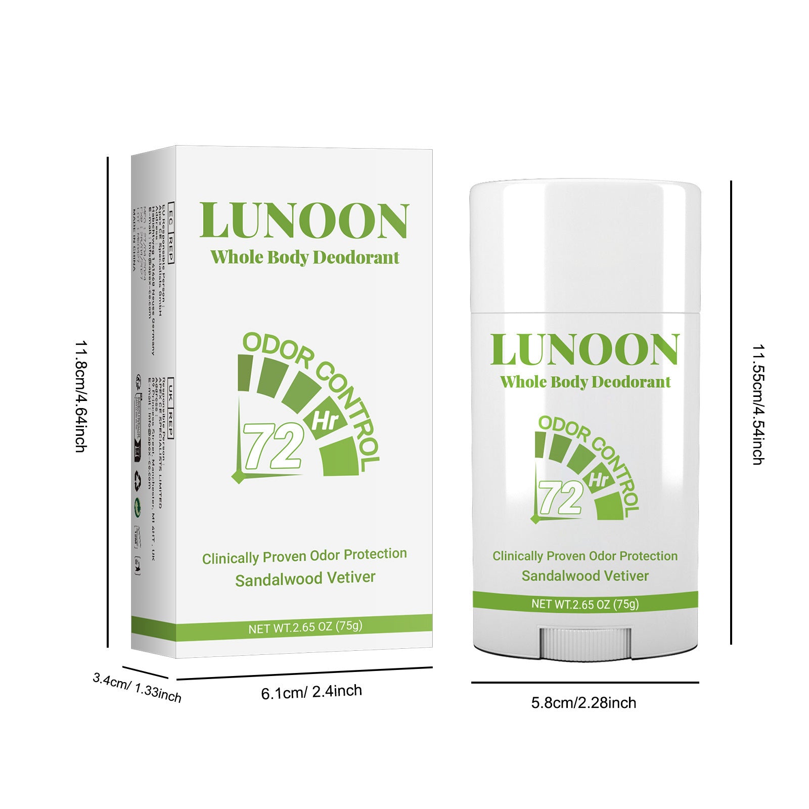 Armpit Antiperspirant Deodorant Refreshing Deodorant Stick 75g