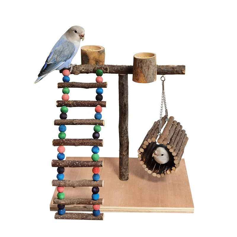 Solid Wood Parrot Training Stand - Multiple Sizes - Amanluxe