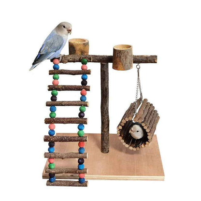 Solid Wood Parrot Training Stand - Multiple Sizes - Amanluxe