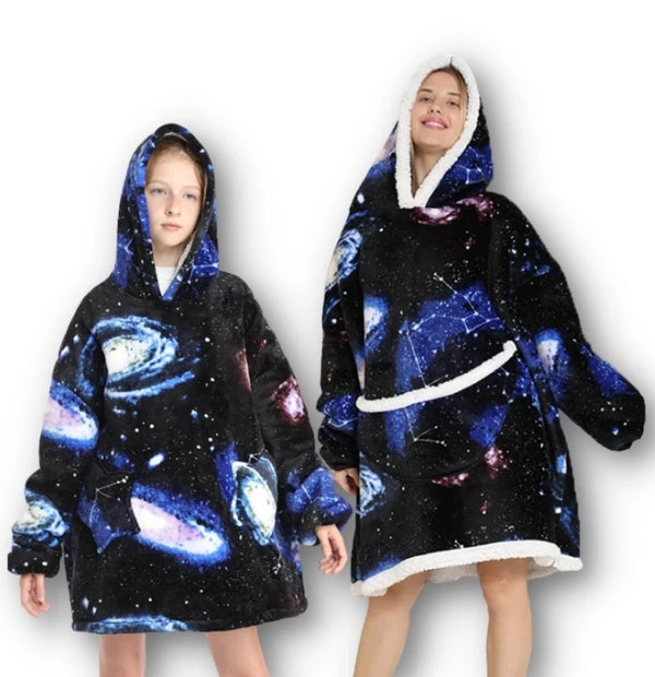 Lazy Sleeping Blanket Love Children's Cold-proof Warm Clothes Hooded