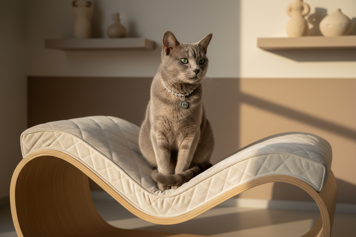 Elegant Cat with Premium Accessories