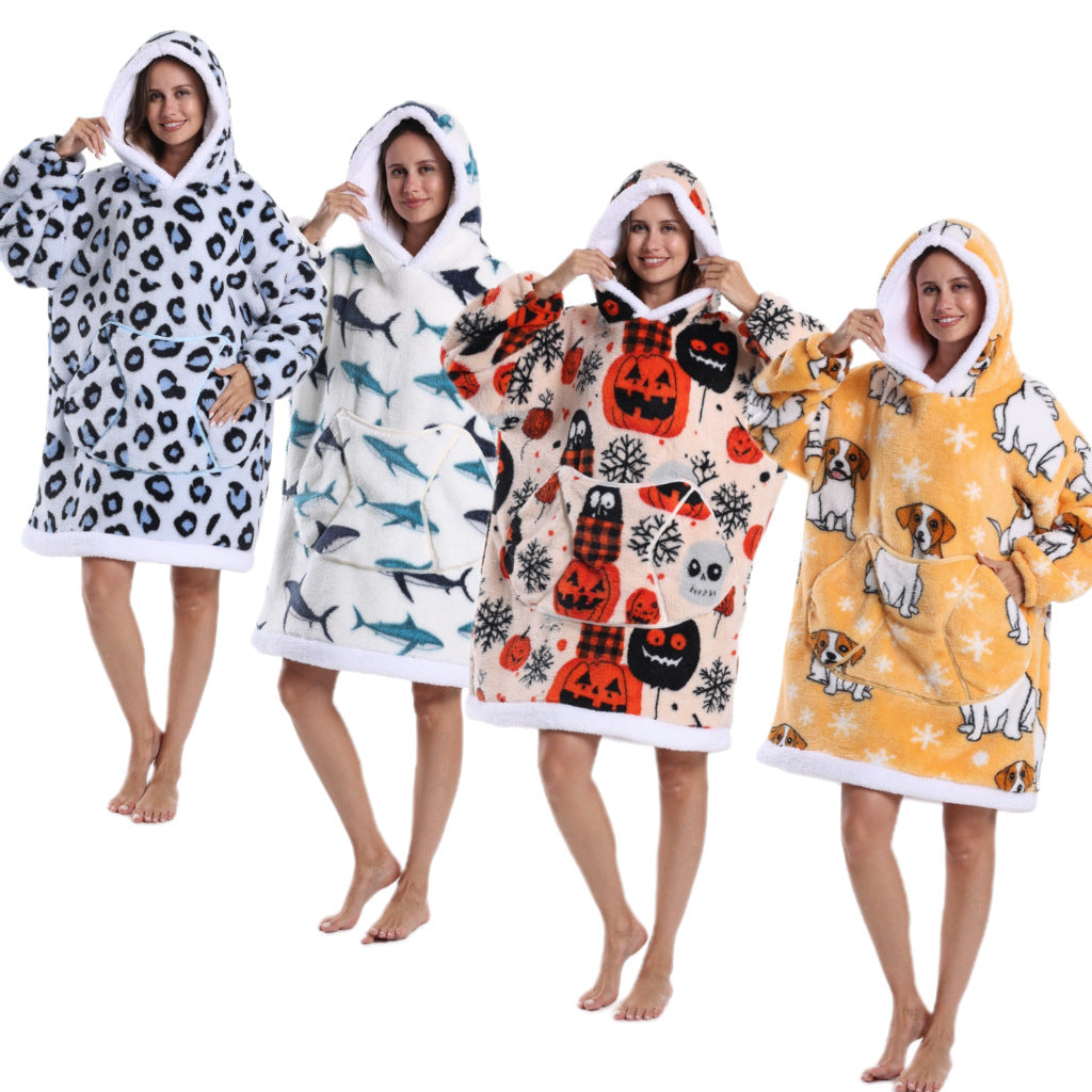 Cold-proof Clothes Pajamas Lazy TV Blanket