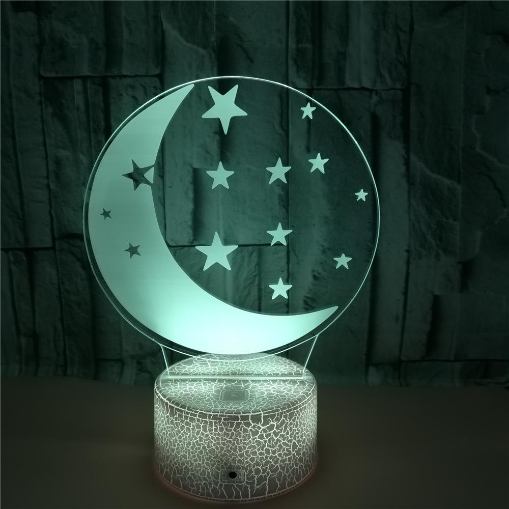 Moon 3D Table Lamp Bedside Led Vision Valentine's Day