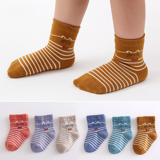Children's Cartoon Animal Cotton Baby Socks