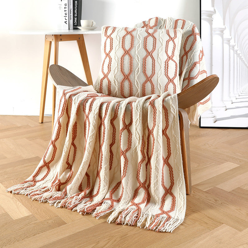 Bohemian Sofa Cover Cover Blanket Knitted Blanket Shawl Blanket