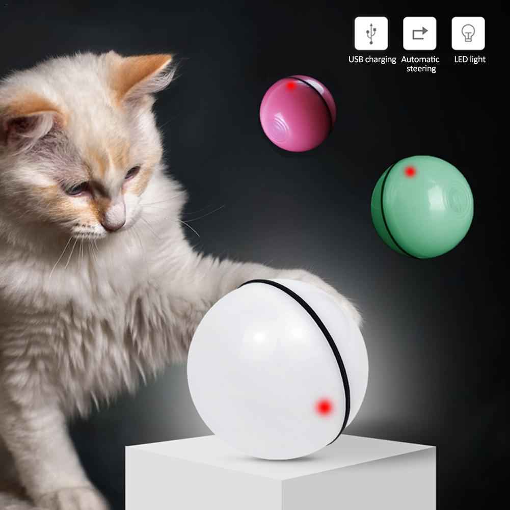 LED Laser Rolling Cat Toy Ball - Interactive - Amanluxe