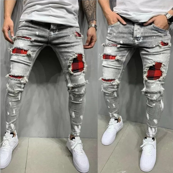 Men's paint jeans