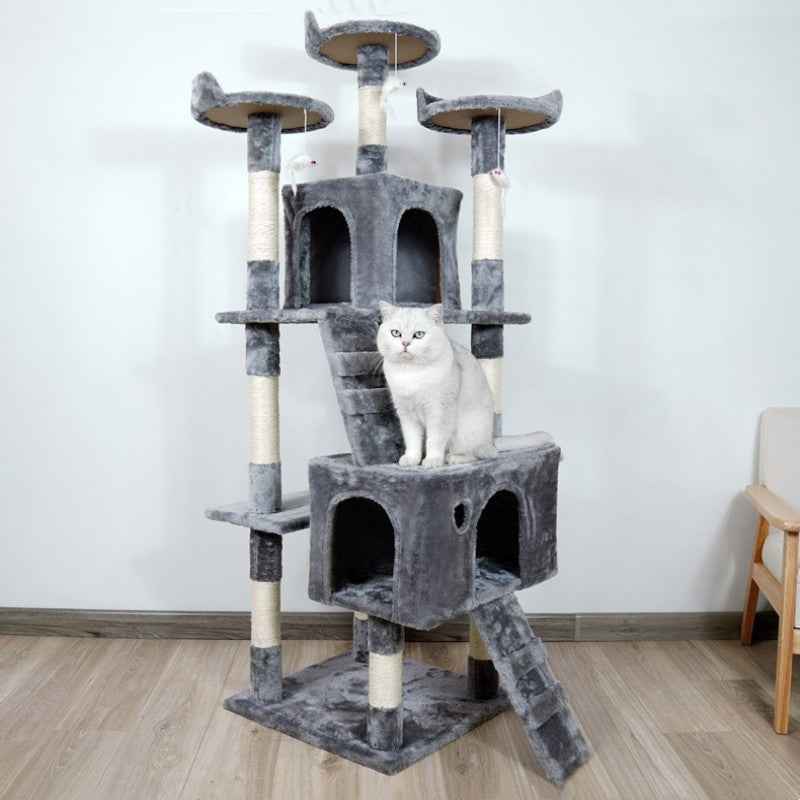 Large Cat Tree & Climbing Frame | Sisal Column with Jumping Platform - Amanluxe